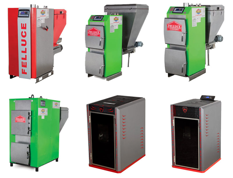 FELLUCE Pistonlu kalorifer kazanı, Otomatik Kalorifer kazanı, pelet yakıtlı kalorifer kazanı