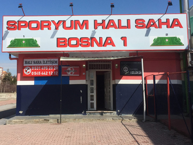 SPORYUM Bosna halı saha, beyhekim halı saha, binkonut halı saha, real civarı halı saha