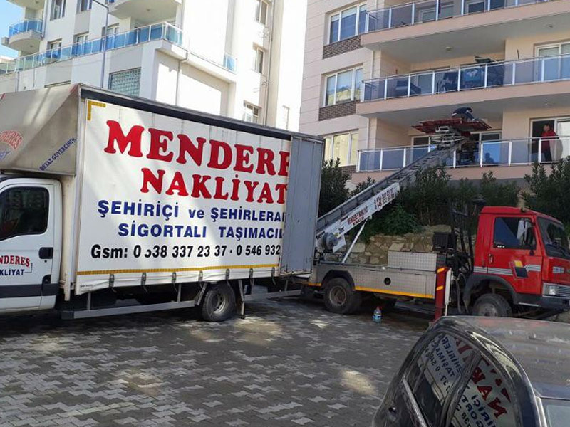 MENDERES Kuşadası kiralık asansör, Kuşadası evden eve nakliyat, Kuşadası kiralık mobilya asansörü